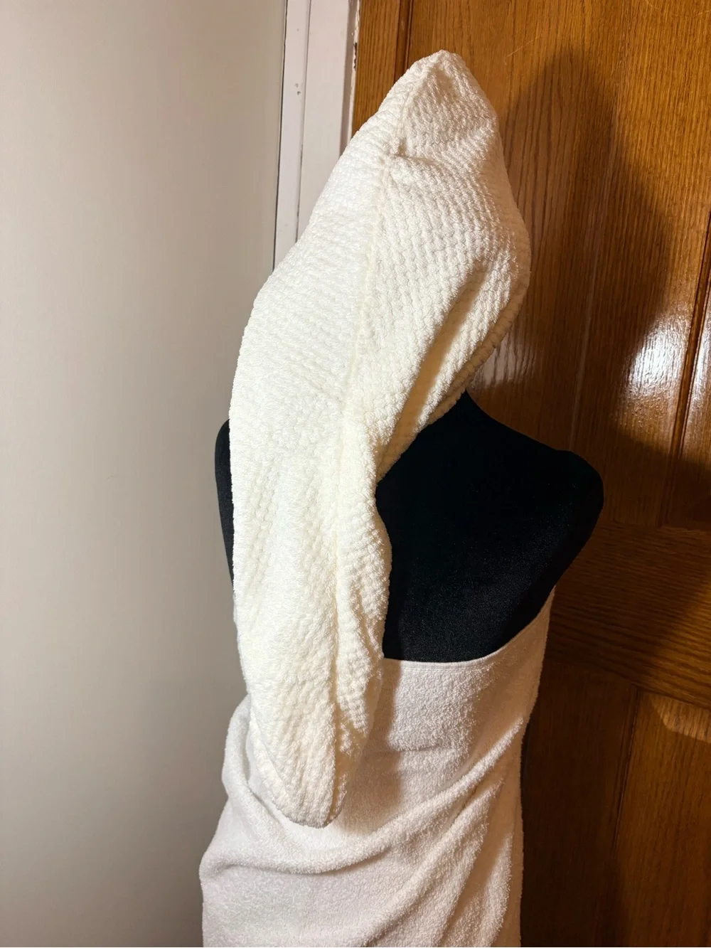 Set Of 4 HAIR Bath Towel(  White Pink Beige Gray White )Long Hair Towel Unisex